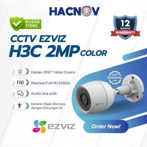 Kamera CCTV EZVIZ H3c Color 2MP – Kamera CCTV Outdoor Full HD dengan Penglihatan Malam Berwarna