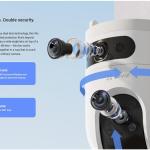 EZVIZ H9C 3+3MP Kamera CCTV Panoramik 360° Outdoor/Indoor dengan Dual Lensa Ultra Jelas