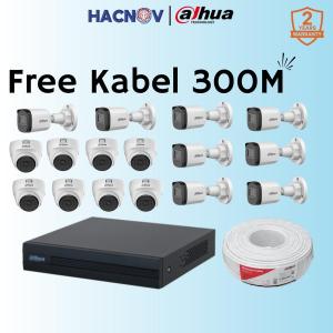 Paket CCTV Indoor/Outdoor Dahua 16 Kamera 16 Channel 1080p + Instalasi