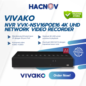 NVR Vivako vvk-nsv16poe16 4K UHD NETWORK VIDEO RECORDER