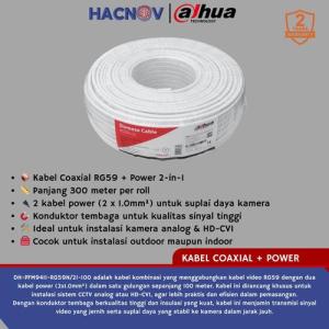 DAHUA Cable Coaxial RG59 Power DH-PFM941I-RG59N/21-100